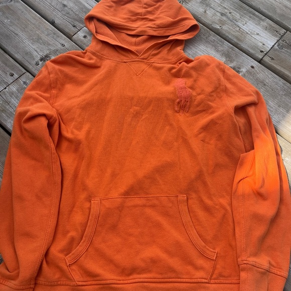 Polo by Ralph Lauren Men's Vibrant Orange Hoodie - Picture 11 of 11